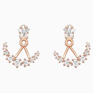 NWT Swarovski Crystal Penélope Cruz Moonsun Earring Jacket - rose gold